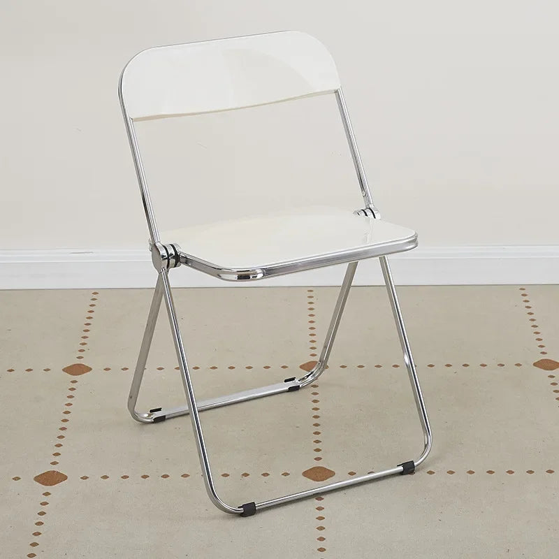 Acrylic Transparent Folding Chair Simple Home Ins Dining Chair Stool for Clothing Store Photo Fashion Internet Celebrity
