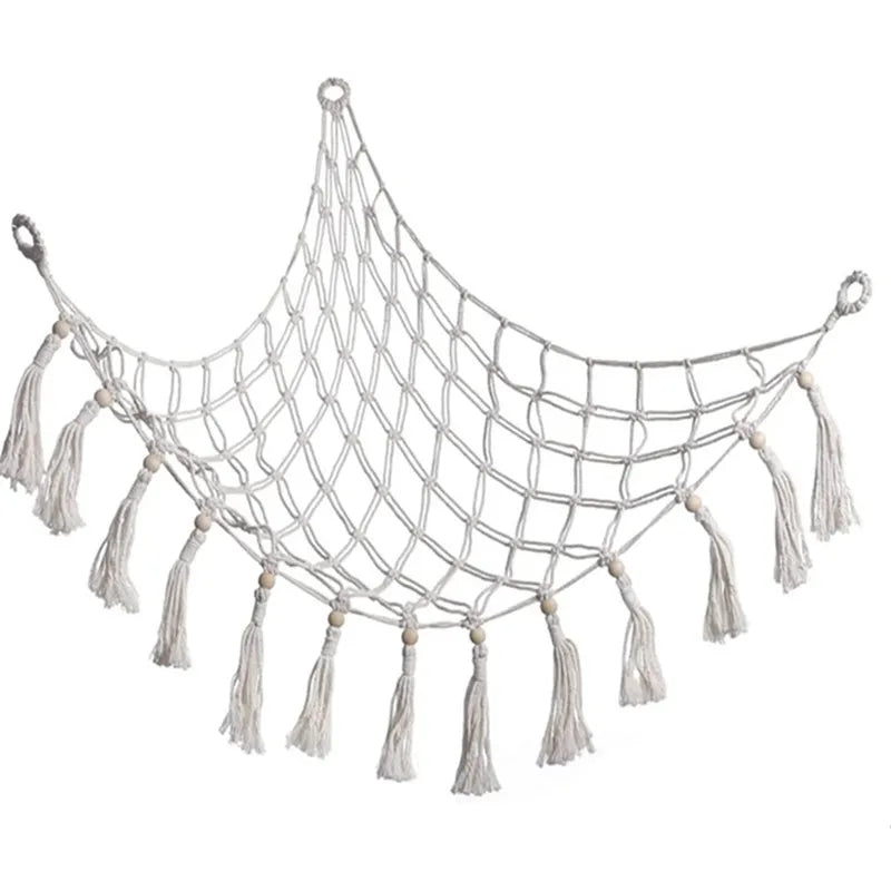 Woven Plush Toy Storage Mesh Triangle Mesh Pocket Corner Mesh Toy Hammock Storage Swing Hammock