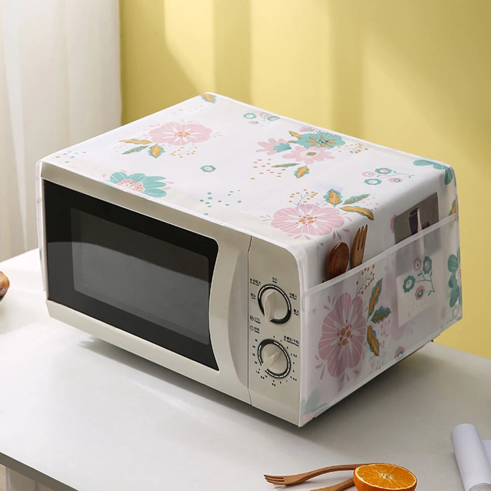 1PC Microwave Oven Dust Cover, Waterproof, Oil-Proof, For Household Use, Oven Cover