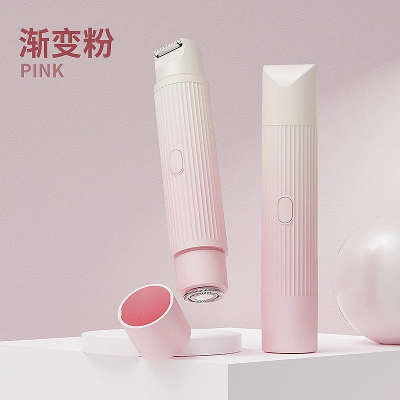 Hair remover Ladies double head shaver Private pubic hair trimmer Electric shaving knife Ladies hair removal instrument