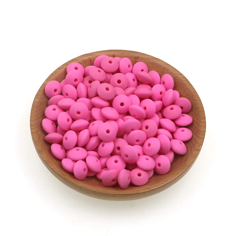 Lentil Silicone Beads
