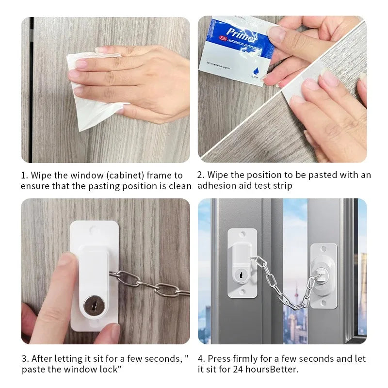 1pcs Home Window Door Lock Security Protection Baby Adjustable Safety Locks Cabinet Refrigerator Drawer Child Kids Baby Care