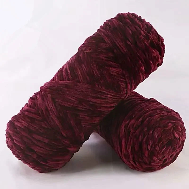 DIY 100% Polyester 100g Velvet Yarn Amigurumi Accessories Dolphin Baby Plush Yarn Soft Chenille Yarn for Knitting  1 Skein 130M
