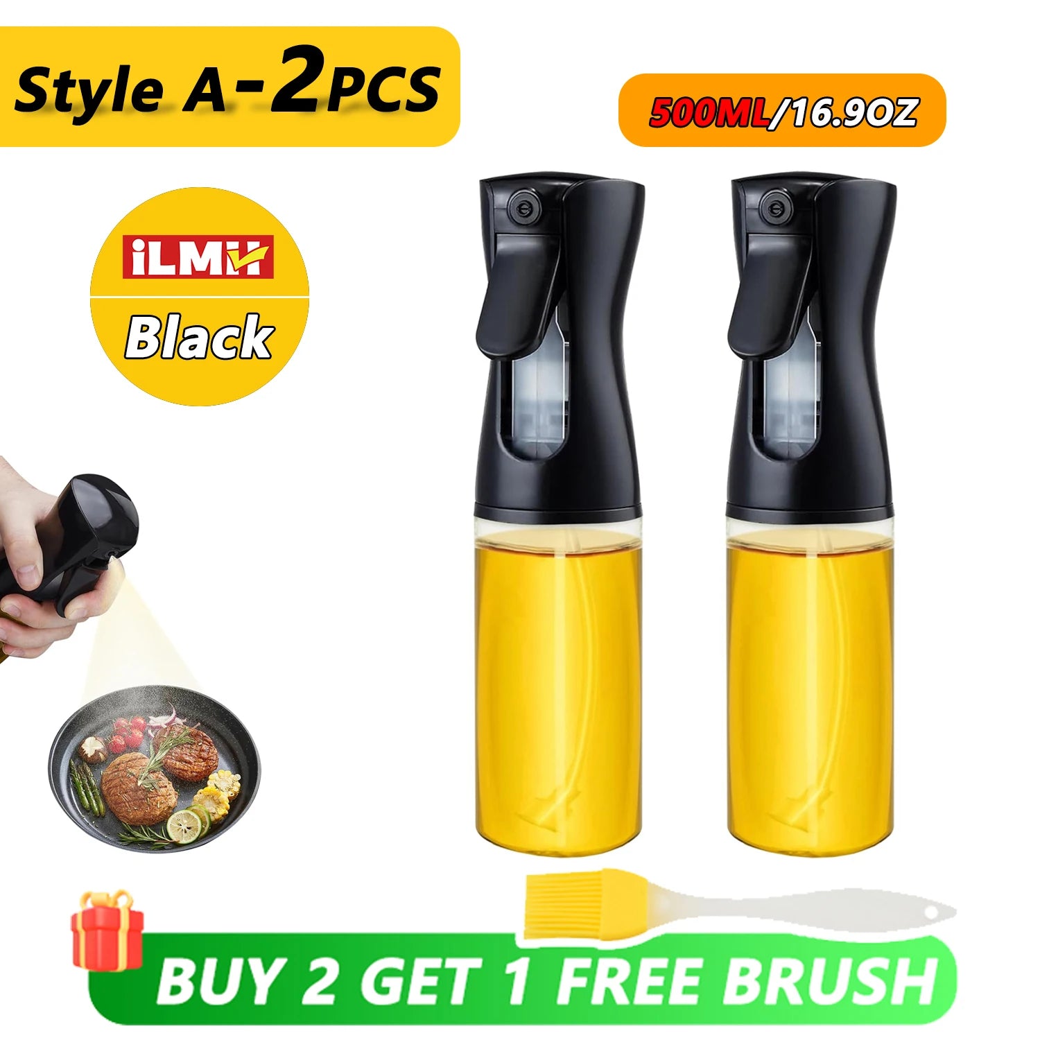 200/300/500ml Oil Spray olive oil spray Bottle Kitchen Cooking Dispenser Camping Baking Vinegar Soy Sauce Sprayer Containers