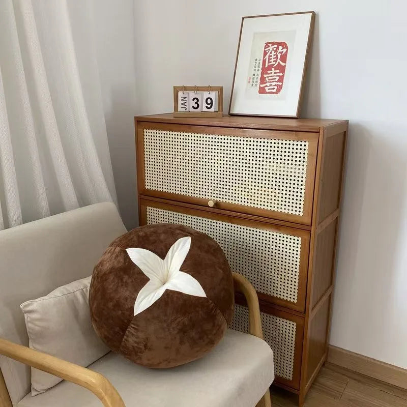 ins creative mushroom tomato living room sofa cushion room floor decoration ornament bed bay window throw pillow chair