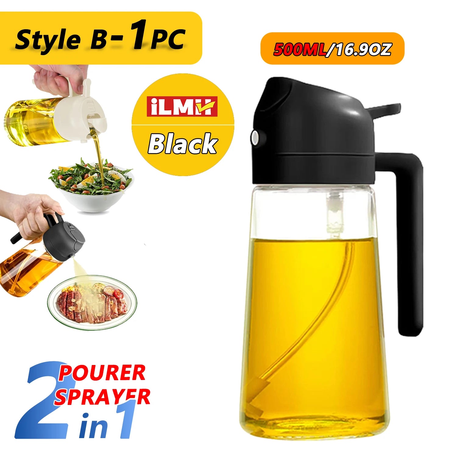 200/300/500ml Oil Spray olive oil spray Bottle Kitchen Cooking Dispenser Camping Baking Vinegar Soy Sauce Sprayer Containers