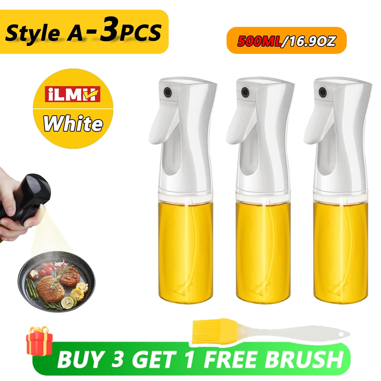 200/300/500ml Oil Spray olive oil spray Bottle Kitchen Cooking Dispenser Camping Baking Vinegar Soy Sauce Sprayer Containers