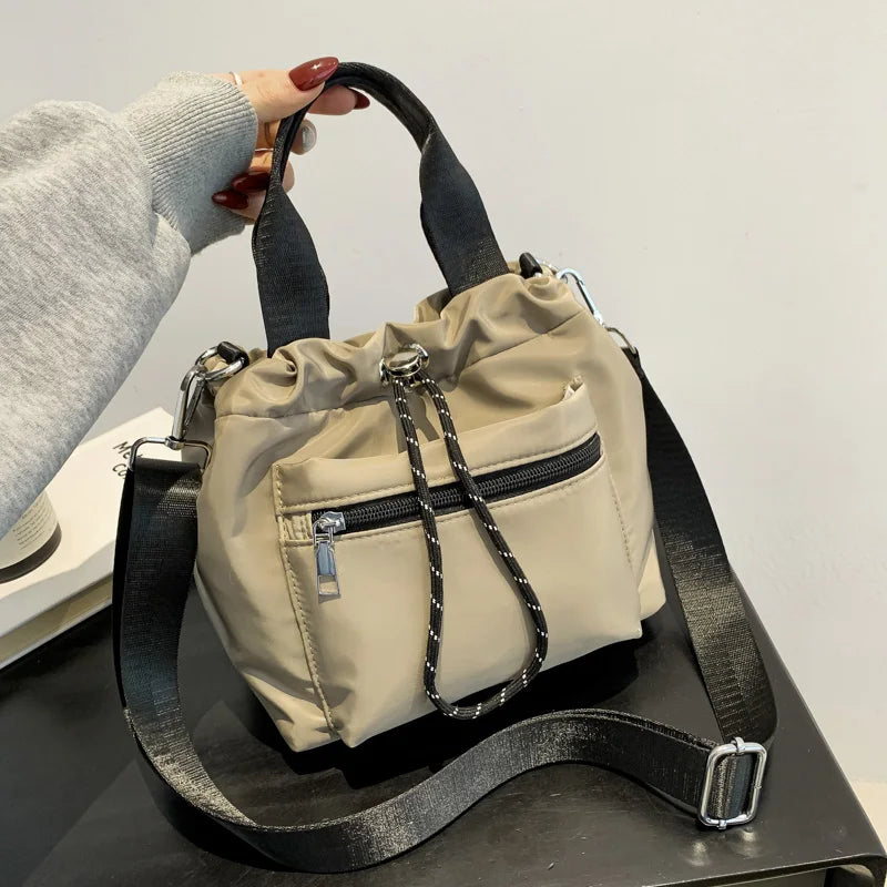 1 Piece of Pure Color Shoulder Bag for Women, Versatile Hand-Held Crossbody Bag, Fashionable Bucket Bag That Can Hold Mobile Phone