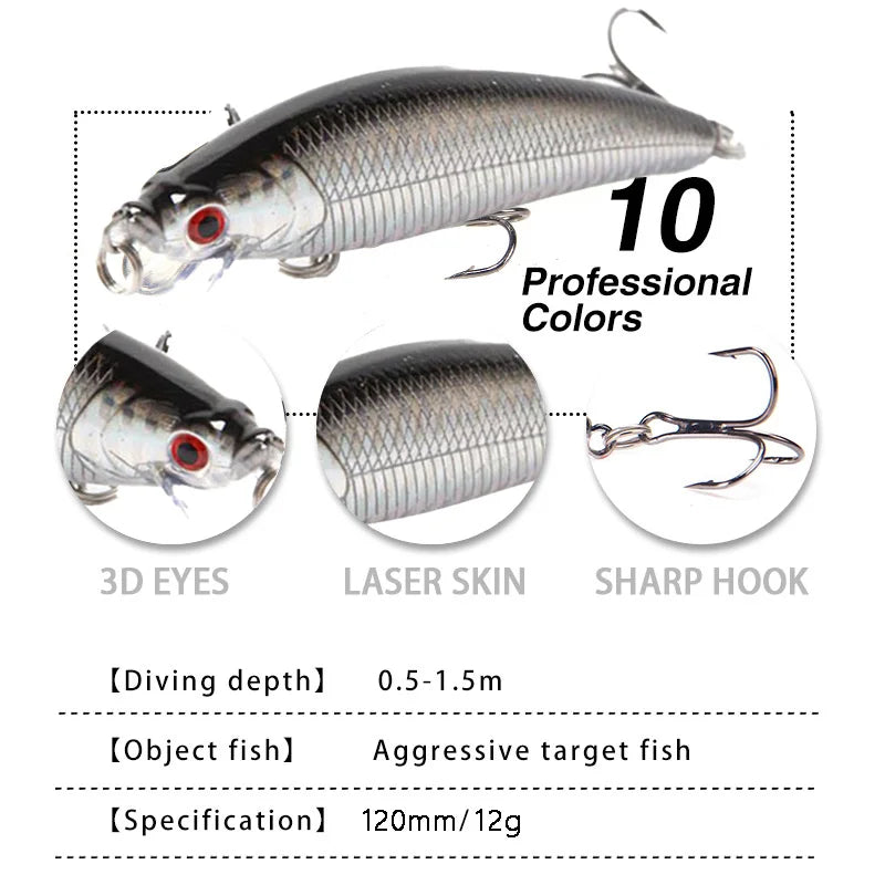 1PCS Japan Hot Model Sinking Minnow Fishing Lures 8.5cm 9.2g Jerkbait Bass Pike Carkbait Wobblers Swimbait Professional Bait