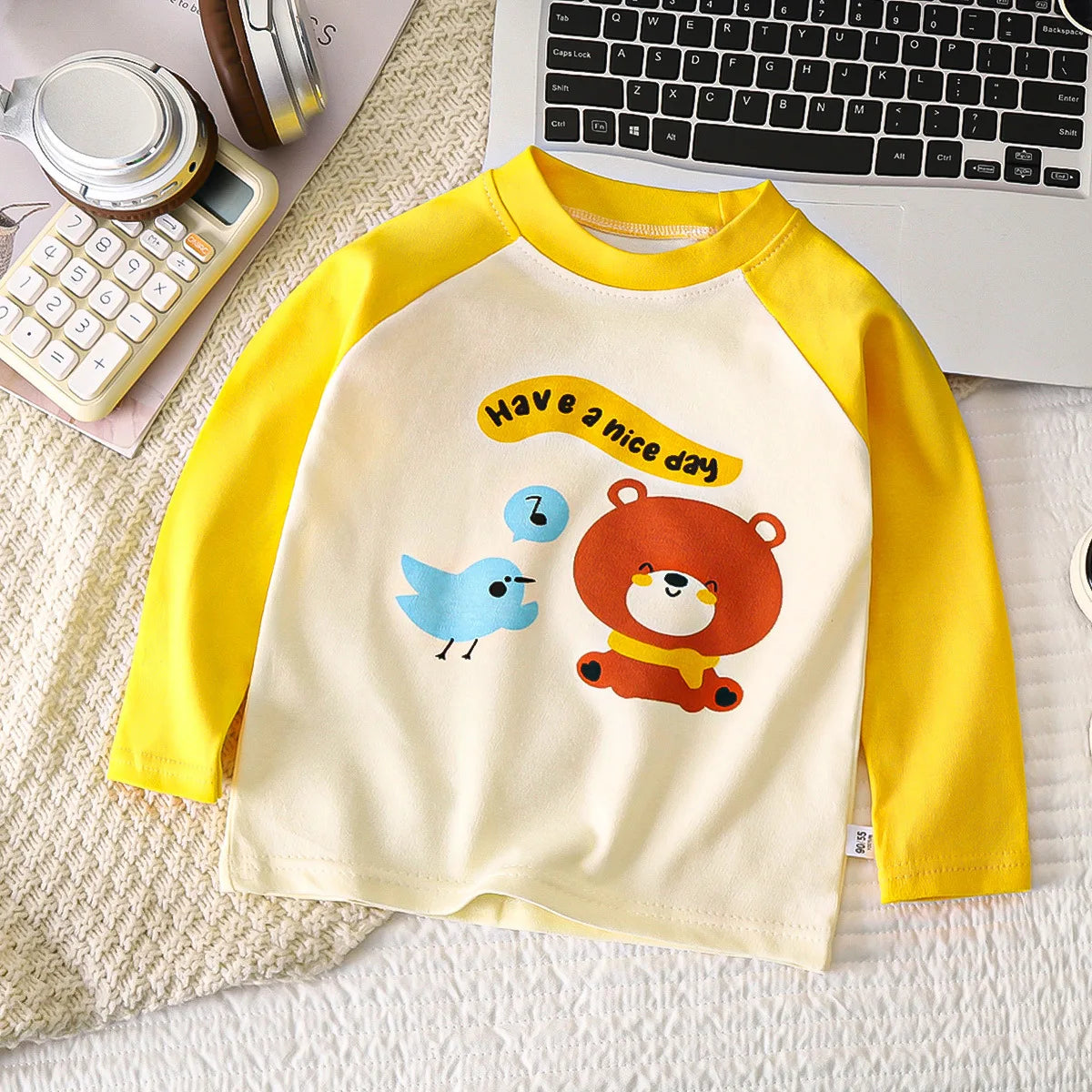 Cartoon Kids Long Sleeve Tops Cute  Dinosaur Children T-shirt Spring Autumn Cotton Clothing Baby Bottoming Shirt