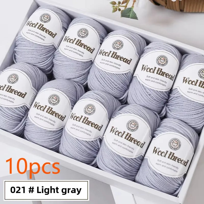 10pcs Australian Wool Yarn [About 500G/10 Balls Per Pack] Soft And Warm Easy to Knit,Sweaters,carves,DIY Knitwear