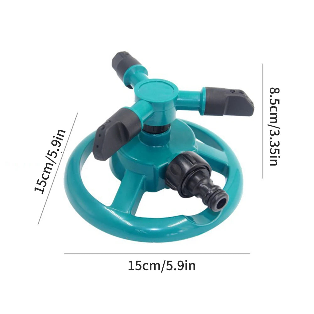 1PC Automatic Rotating Small Three-Pronged Sprinkler For Garden Lawns - A Gardening Irrigation Tool For Sprinkling Water.