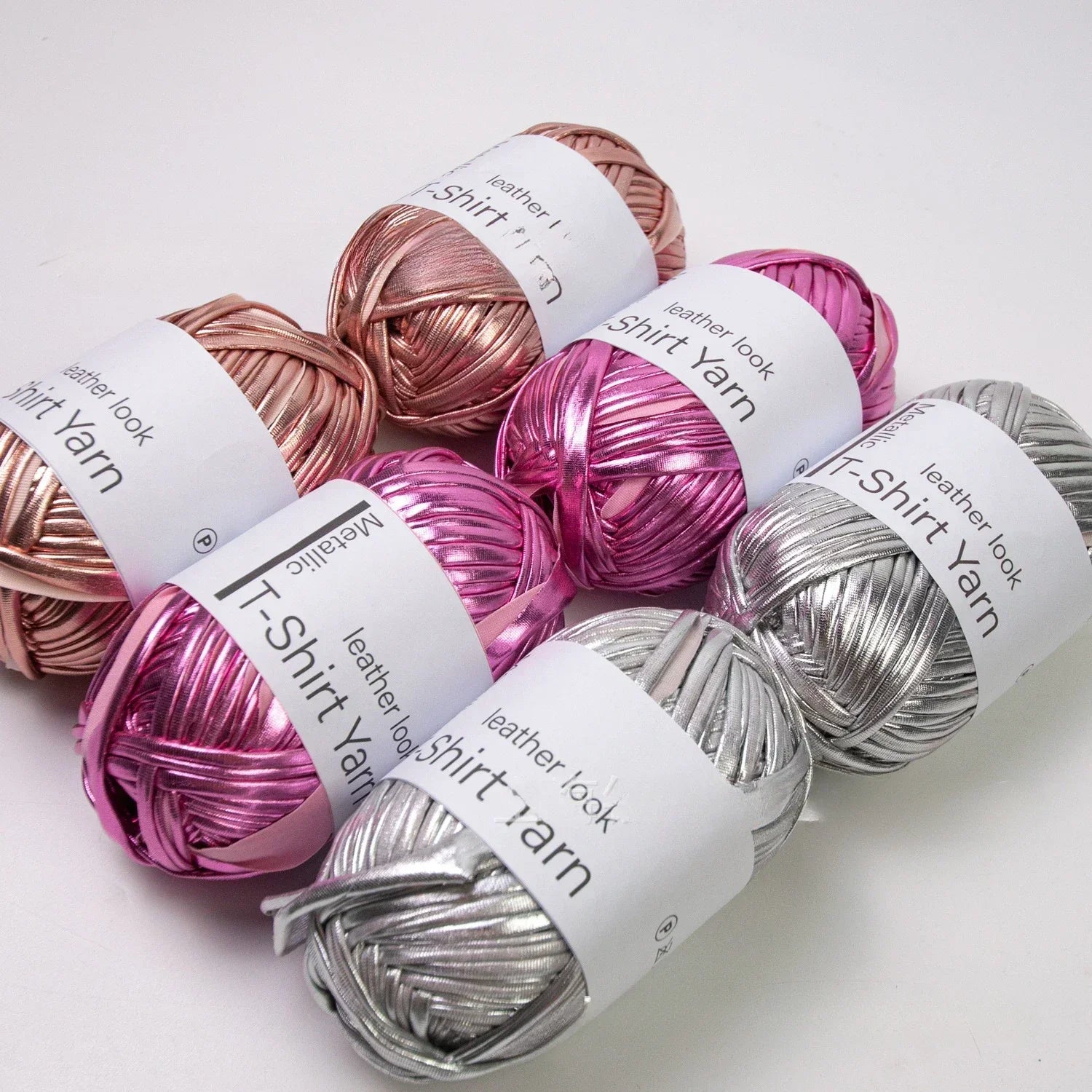 Metallic T-shirt yarn Metallic gloss cloth line DIY hand-woven wool ball