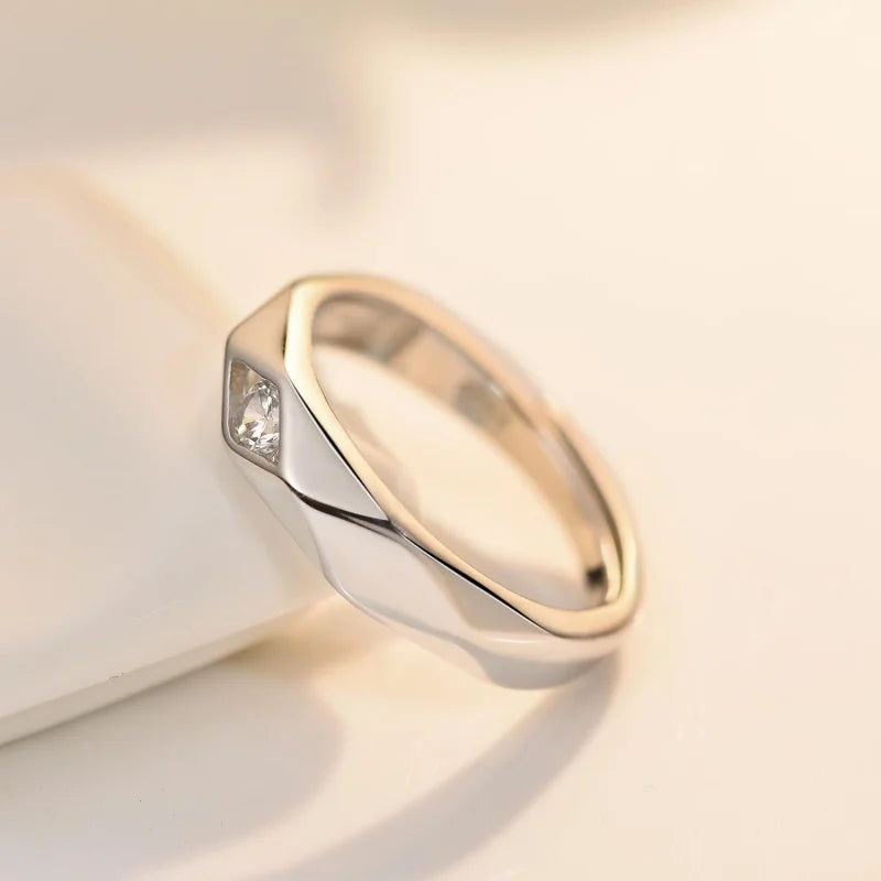Avenneth New Simple Stainless Steel Geometry Rings