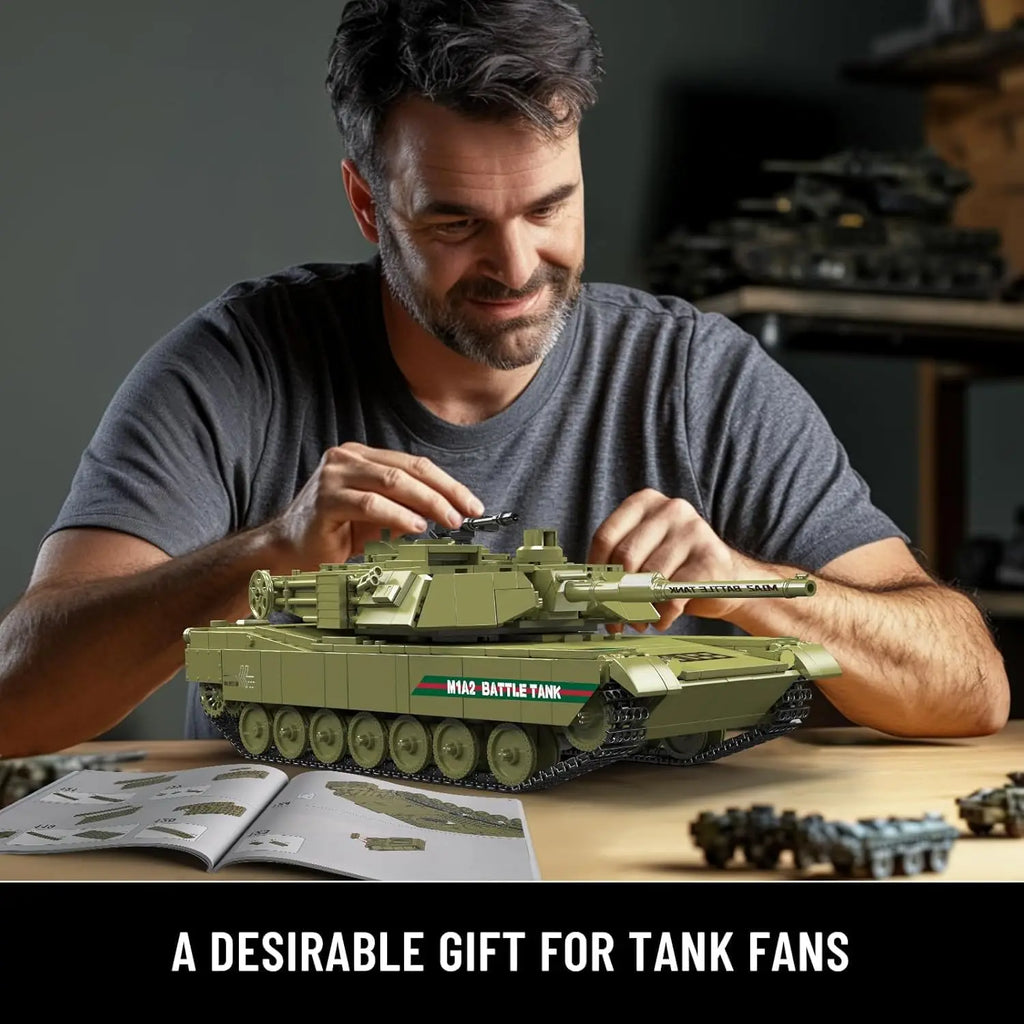 Mould King 20033 1168 PCS RC Military Tank Building Kit, APP Controlled Army Model for Adults & Teens, Collectible Display Gift