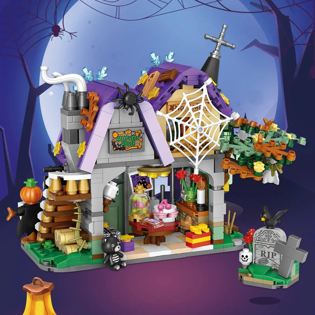 ToylinX 783PCS Creative Building Block Hut Pumpkin Element Mini Bricks Building Toys Birthday Halloween Gift for Kids and Adults