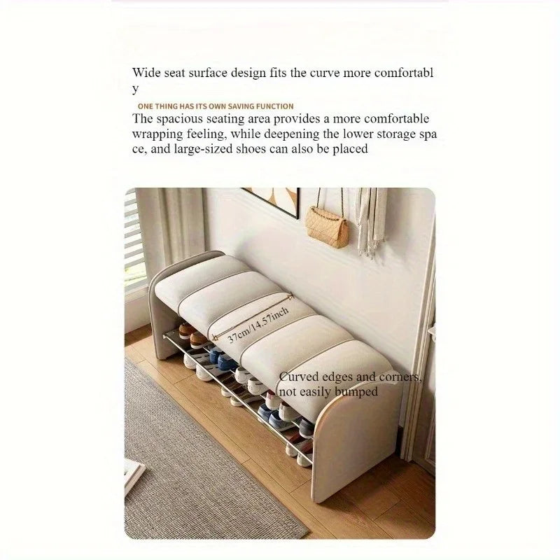 Shoe change stool Home door Seated shoe stool Entry door Shoe cabinet Seat stool integrated soft bag Seat cushion Shoe rack