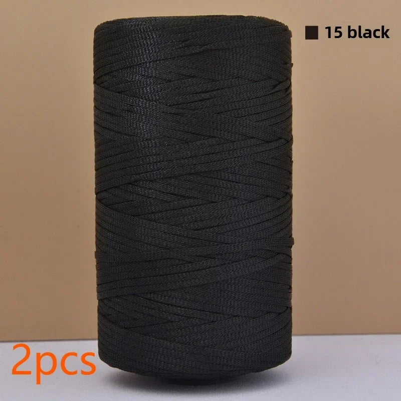 2Pcs 500g ice silk bright cotton and linen thread 500g personalized hand-woven crocheted DIY available hook bag hat seat cushion