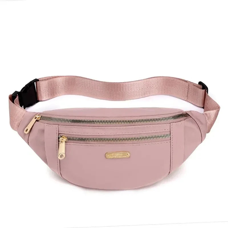 Rilibegan Men's and Women's Street Trend Waist Bag Oxford Casual Color Waist Bag Crossbody Chest Bag