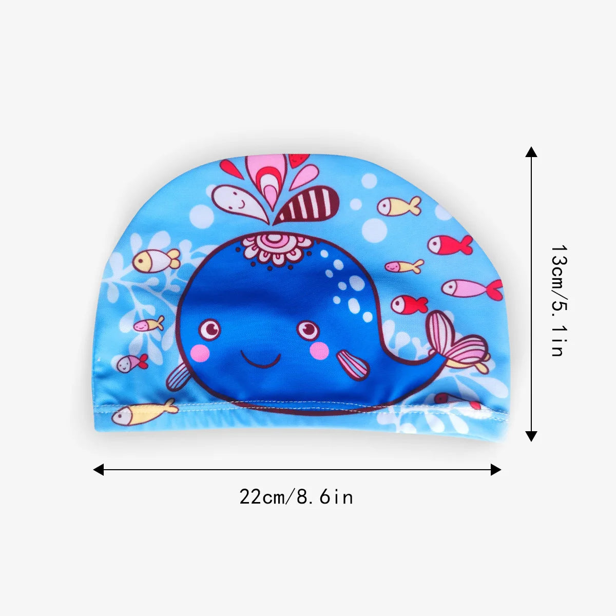 Children's swimming caps Boys and girls do not keep their heads and ears protected Cute swimming caps Baby hat cloth spot