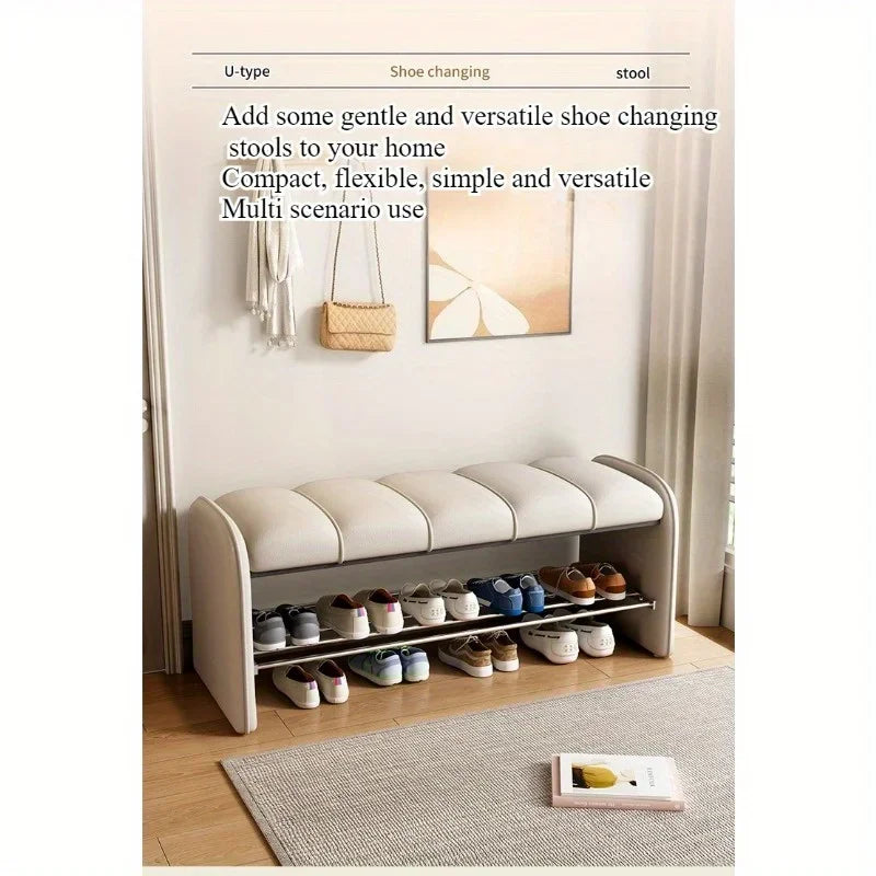 Shoe change stool Home door Seated shoe stool Entry door Shoe cabinet Seat stool integrated soft bag Seat cushion Shoe rack