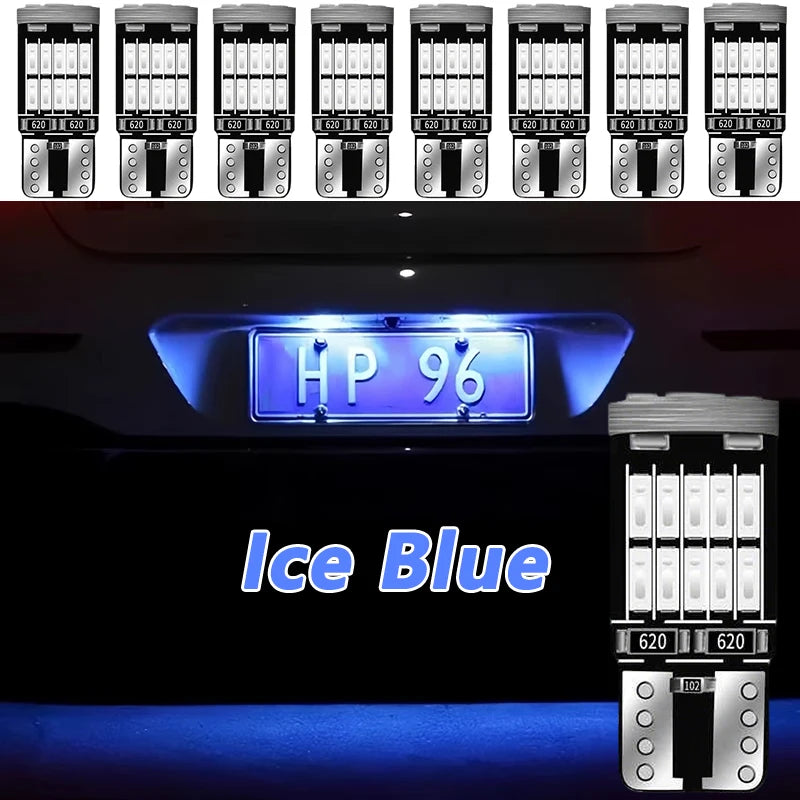 10-40PCS T10 W5W LED Bulb CANBUS No Error 12V 4014-26SMD 400LM 6500K Super Bright White Car Interior Dome Door Maps Trunk Lights