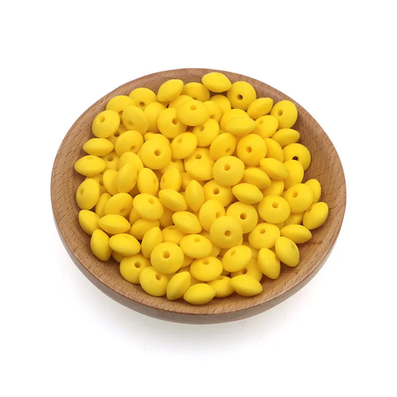 Lentil Silicone Beads