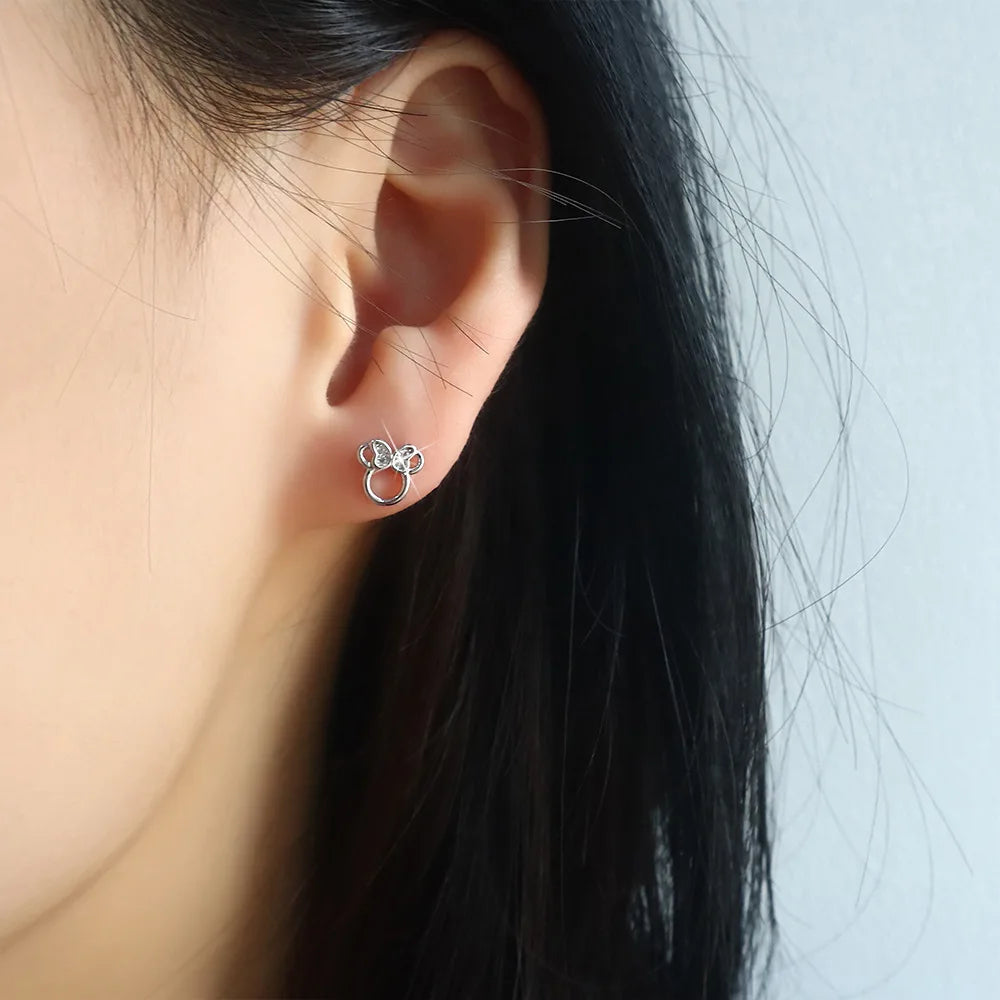 Small Flower Deer Stud Earrings