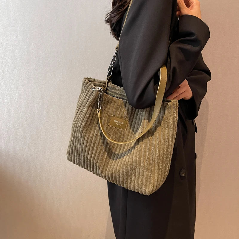 1 Piece of Pure Color Shoulder Bag for Women, Large Capacity Tote Bag, Fashionable Bucket Bag That Can Hold iPad