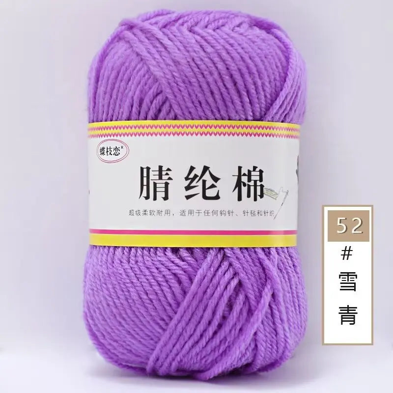 {1Pcs 50g }Acrylic cotton medium and thick thread hand-woven DIY slippers wool ball hook doll seat cushion thread