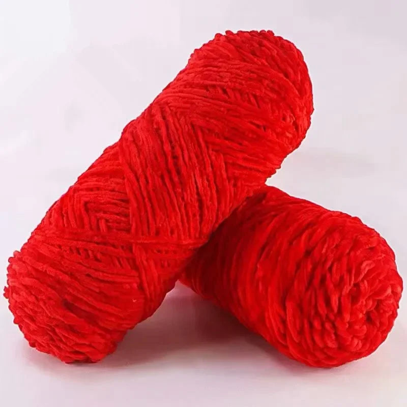 DIY 100% Polyester 100g Velvet Yarn Amigurumi Accessories Dolphin Baby Plush Yarn Soft Chenille Yarn for Knitting  1 Skein 130M