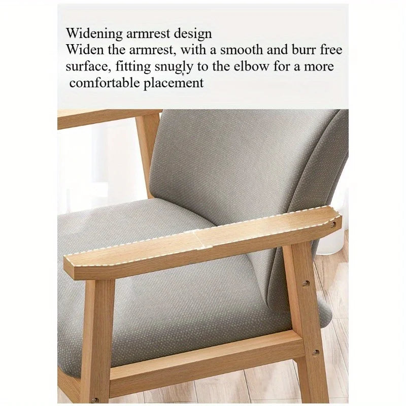 Wooden chair Computer chair Comfortable sedentary home back chair Office reception chair Learning to write study desk chair