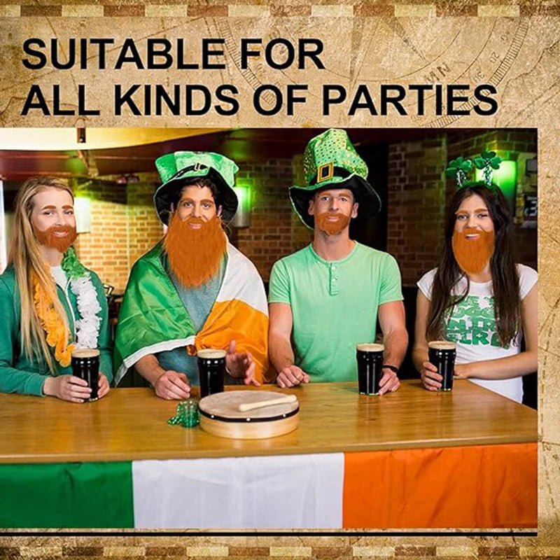 1PC Halloween Beard Santa Beard White Long Hair Black Beard Party Beard Dress Adult Kids (Brown)