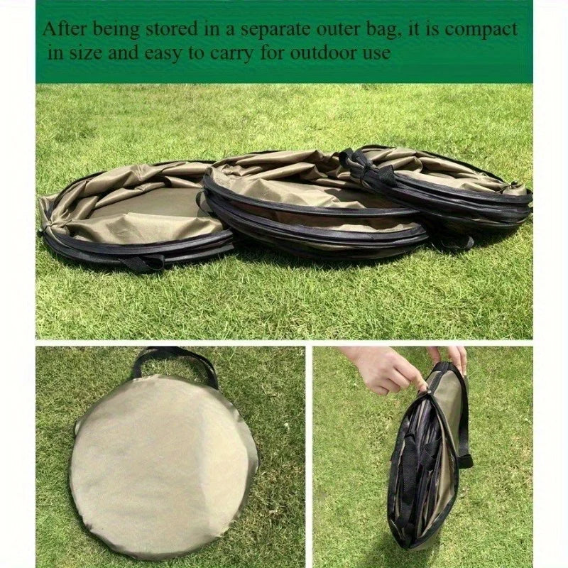 Folding Oxford cloth leaf trash can garden bucket self-driving outdoor portable storage bucket spot wholesale