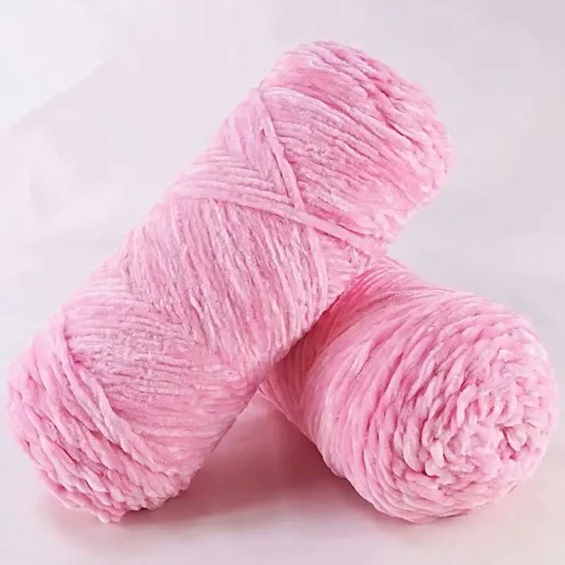 DIY 100% Polyester 100g Velvet Yarn Amigurumi Accessories Dolphin Baby Plush Yarn Soft Chenille Yarn for Knitting  1 Skein 130M