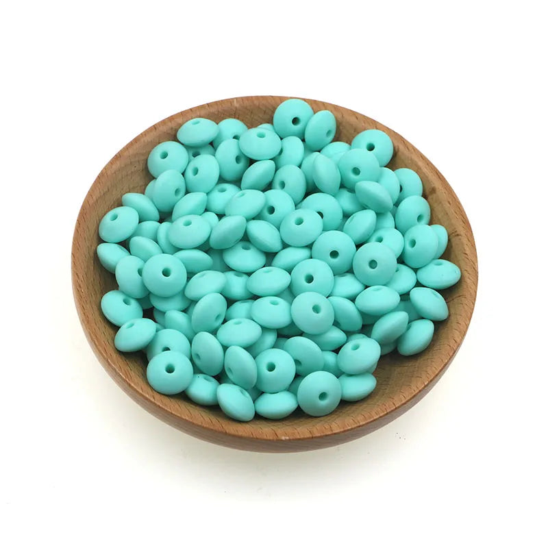 Lentil Silicone Beads