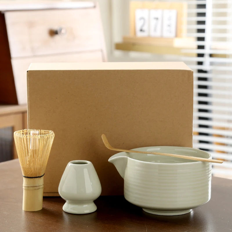 Japanese Matcha Tea Set Whisk Stand Tea Ceremony Matcha Bowl Grinder Brushes Tea Tools Holder Tea-making Accessories Teaware