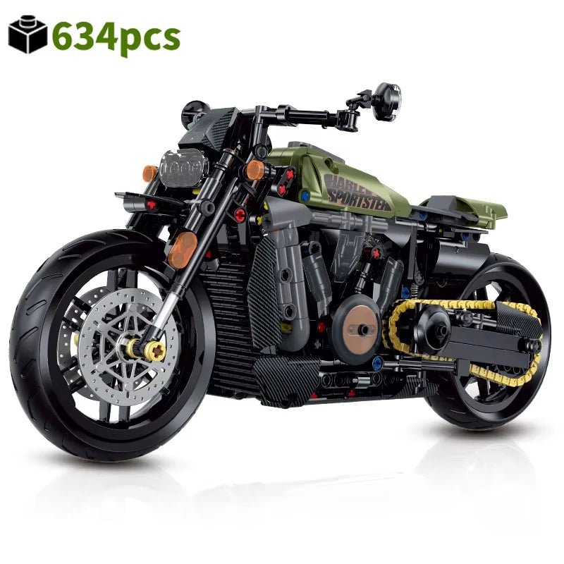 634PCS Technik Motorcycle Building Blocks Technology Racing Superbike Model Kit as Birthday Christmas Thanksgiving Gifts for kid