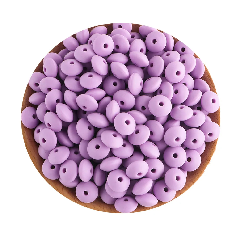 Lentil Silicone Beads
