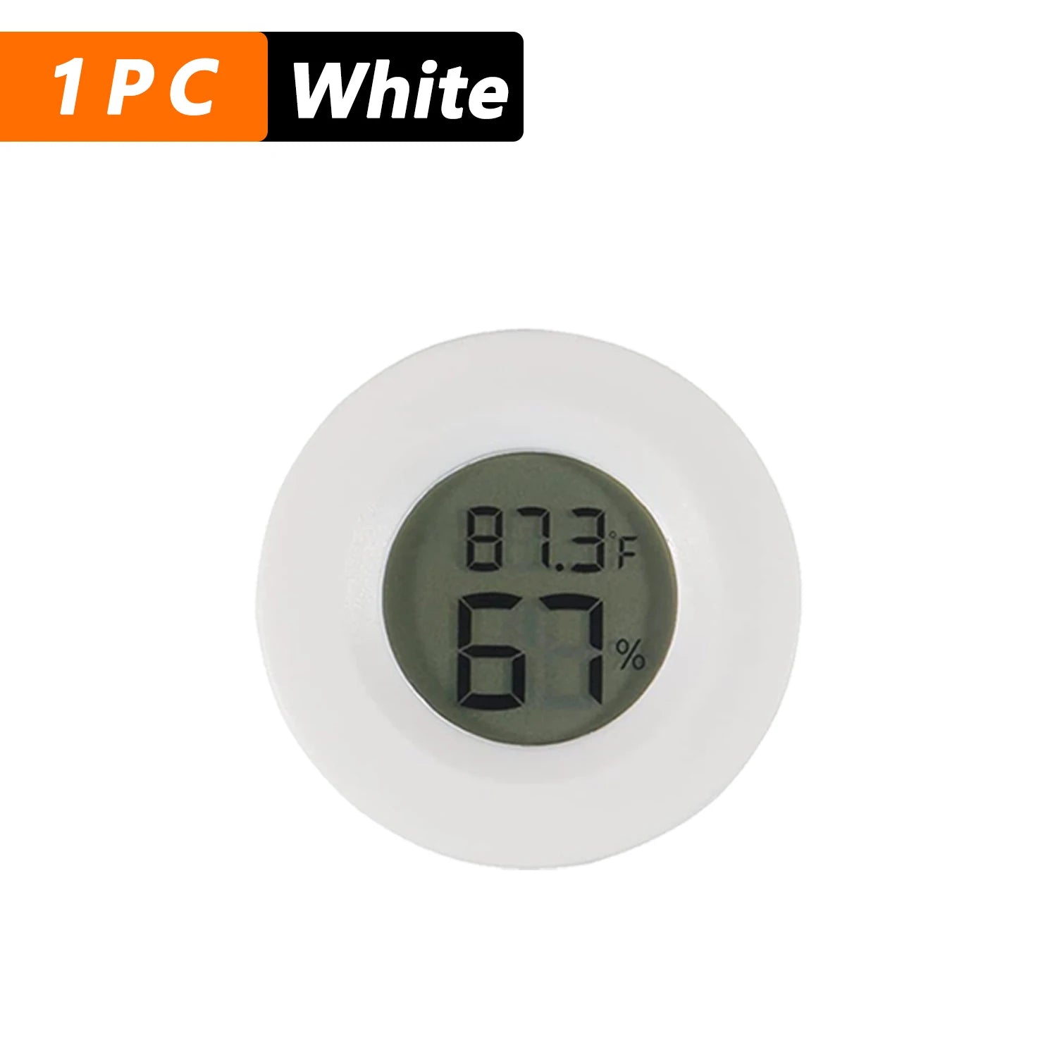 2/4 Pcs Mini Hygrometer Thermometer Fahrenheit or Celsius Meter Digital LCD Monitor Indoor Room Round Humidity Temperature Gauge
