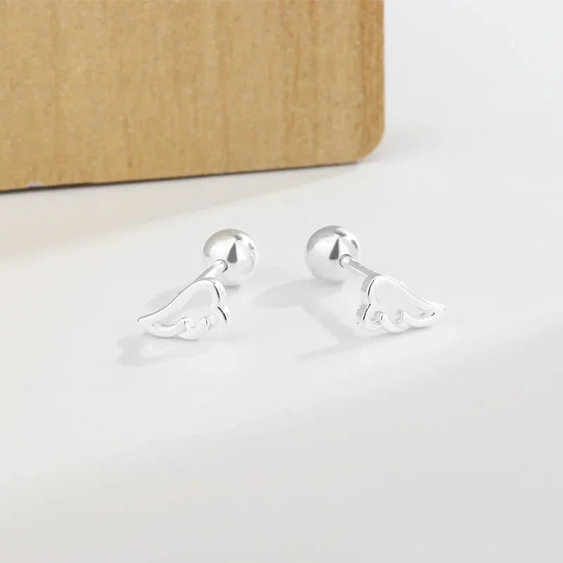 Minimalist Small Flower Screw Earrings