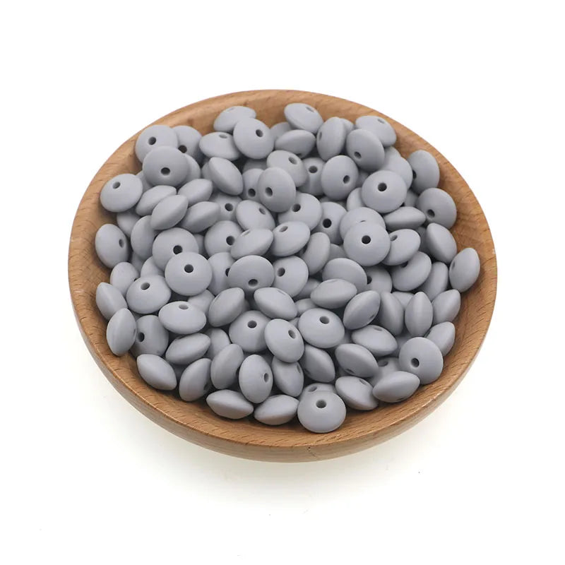 Lentil Silicone Beads