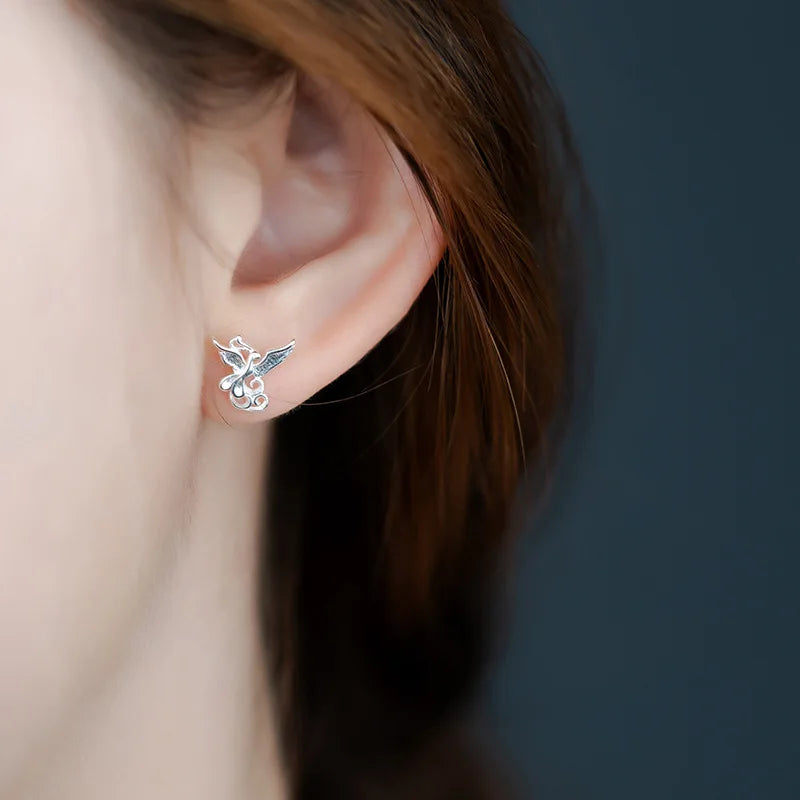 New Exquisite Phoenix Stud Earrings