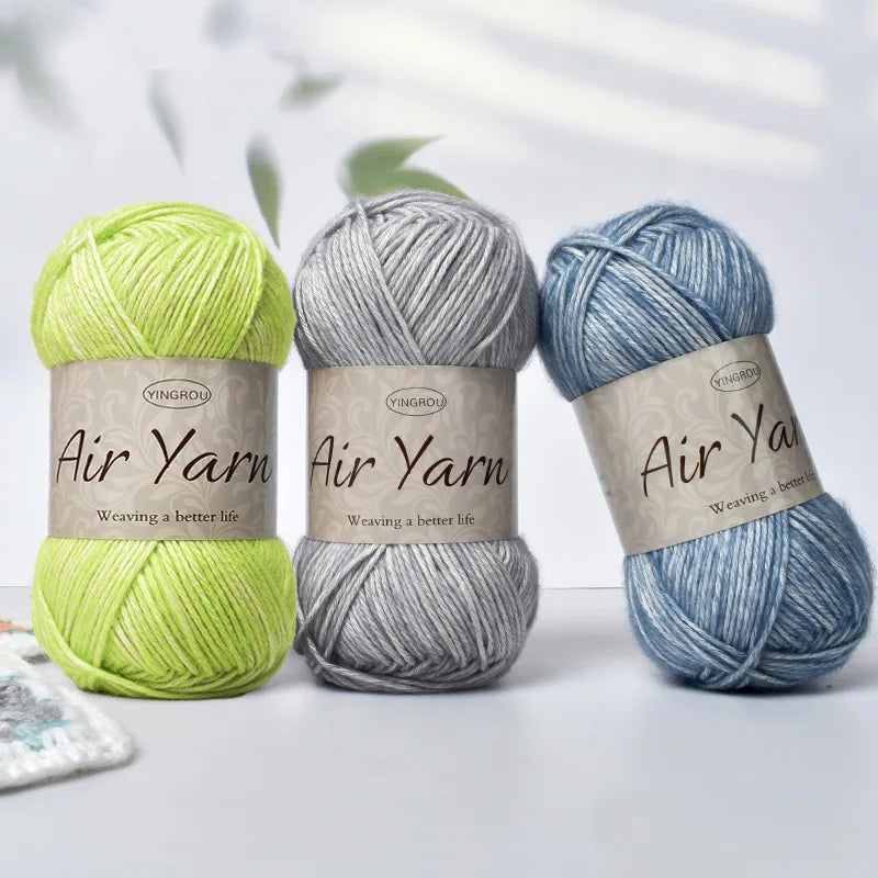 Yingrou sprayed wool yarn medium and thick baby cotton thread cotton nitrile yarn handmade DIY crochet material scarf
