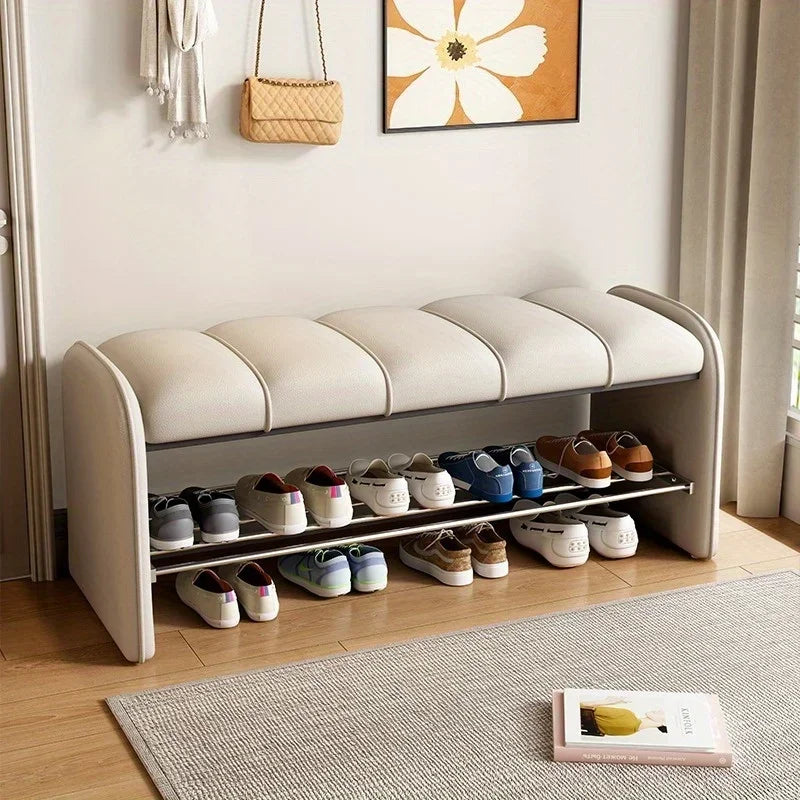 Shoe change stool Home door Seated shoe stool Entry door Shoe cabinet Seat stool integrated soft bag Seat cushion Shoe rack