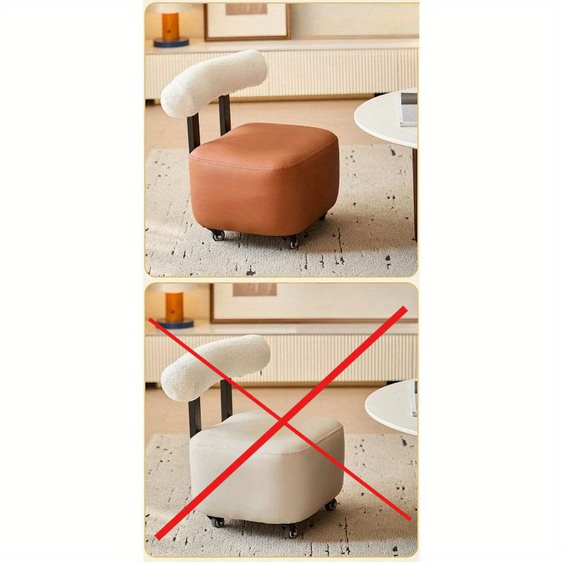 Yoyo shoe change stool living room creative small stool backrest solid wood sofa stool household light luxury multi-purpose