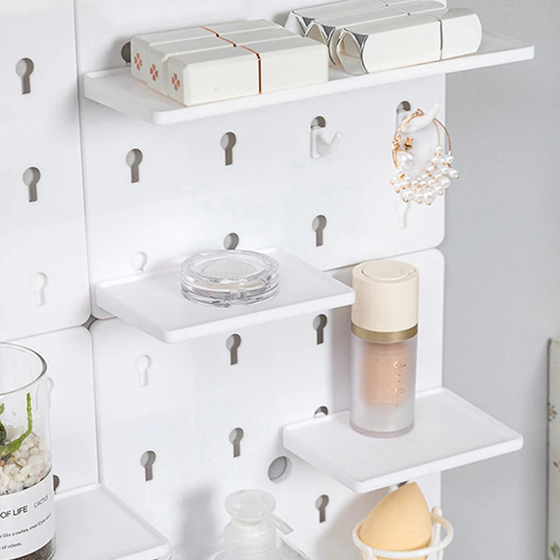 1PC Wall Perforation-free Plastic Shelving Bathroom Wall Wall Hanging Student Bedroom Dormitory Headboard Hole