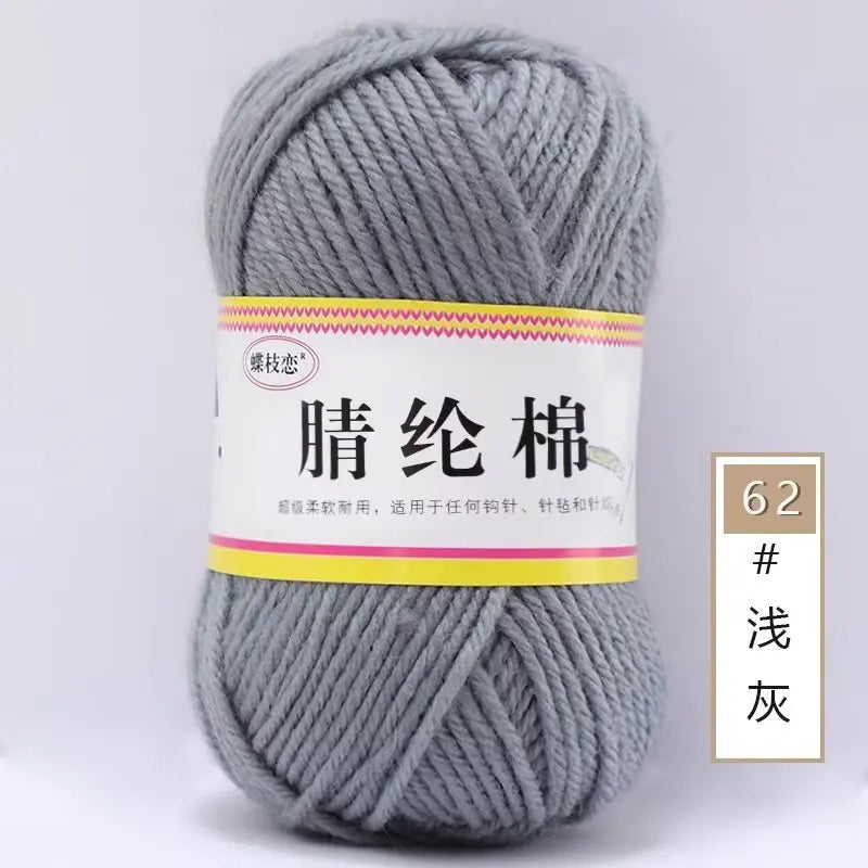 {1Pcs 50g }Acrylic cotton medium and thick thread hand-woven DIY slippers wool ball hook doll seat cushion thread