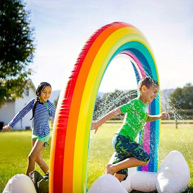 Factory Spot Inflatable Toys PVC Summer Rainbow Arch Outdoor Sprinkler Mat