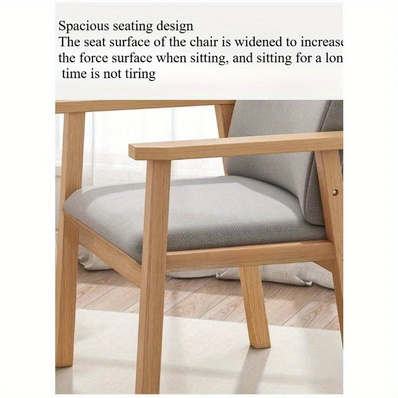 Wooden chair Computer chair Comfortable sedentary home back chair Office reception chair Learning to write study desk chair